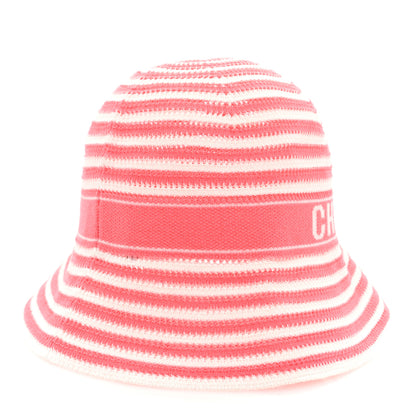 Christian Dior Polyamide Cotton Knitted D-Tulipe Brim Hat M Pink 4 of 8