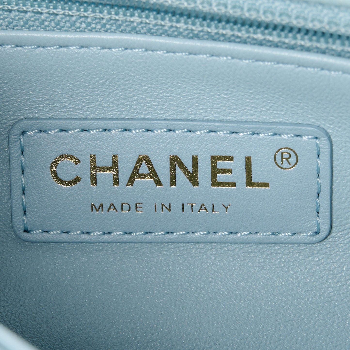 Caviar Quilted Mini Coco Handle Flap Light Blue