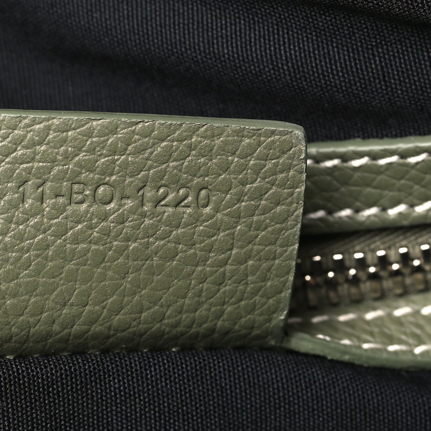 Grained Calfskin Mens Maxi Saddle Bag Olive