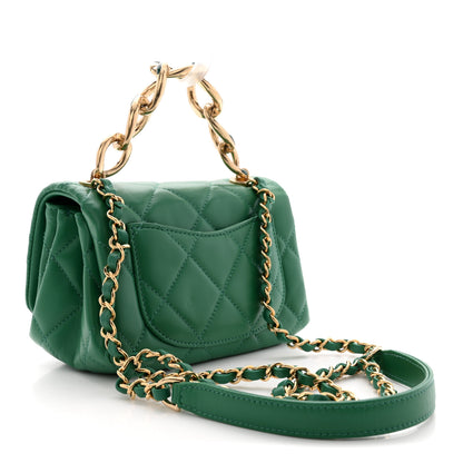 Chanel Lambskin Quilted Mini Color Match Flap Green 3 of 11