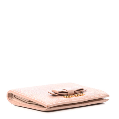 Miu Miu Goatskin Madras Bi-Fold Wallet Cammeo 4 of 8