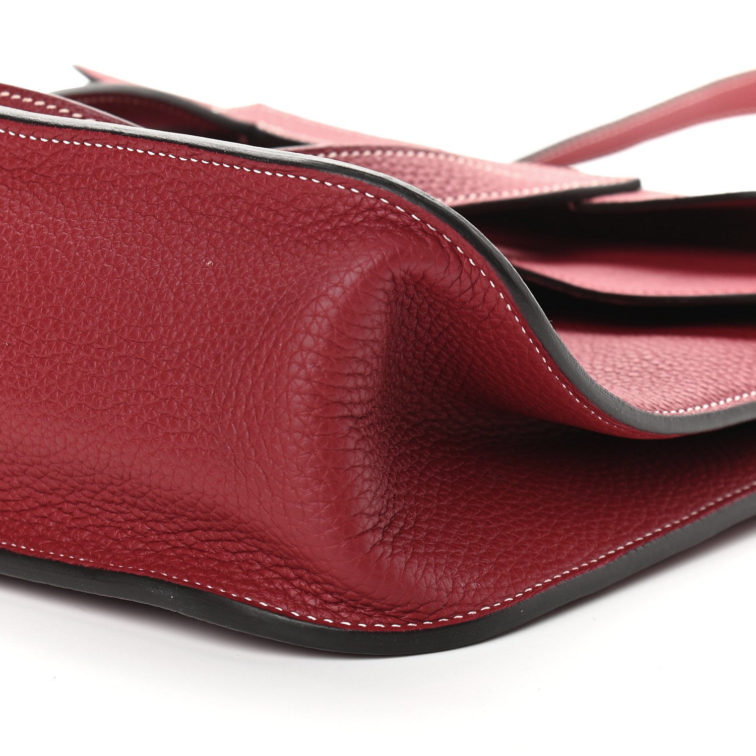 Hermes Taurillon Clemence Halzan 31 GM Rouge Grenat 10 of 10
