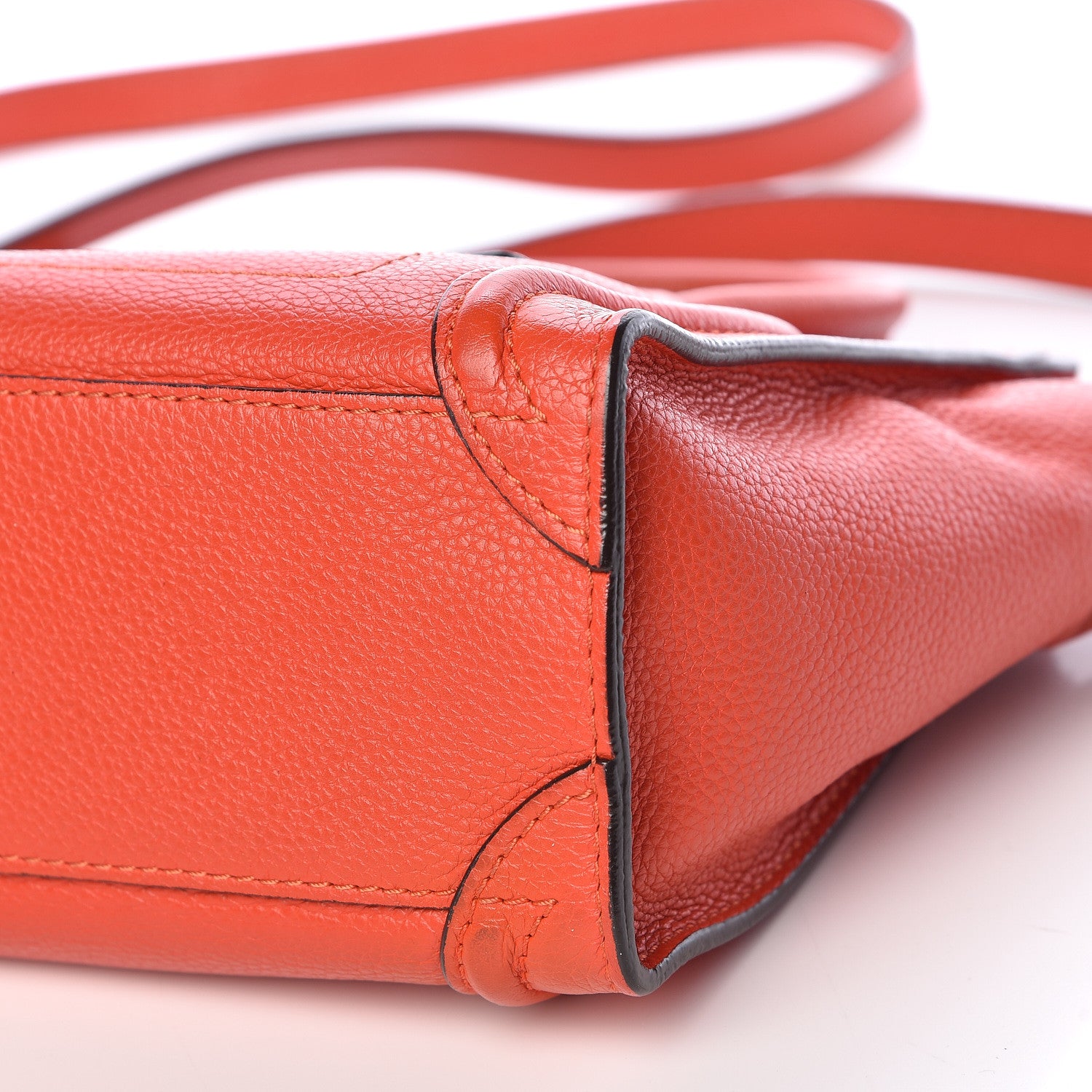 Celine Smooth Calfskin Nano Luggage Vermillion 11 of 11