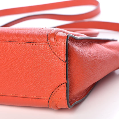 Celine Smooth Calfskin Nano Luggage Vermillion 11 of 11