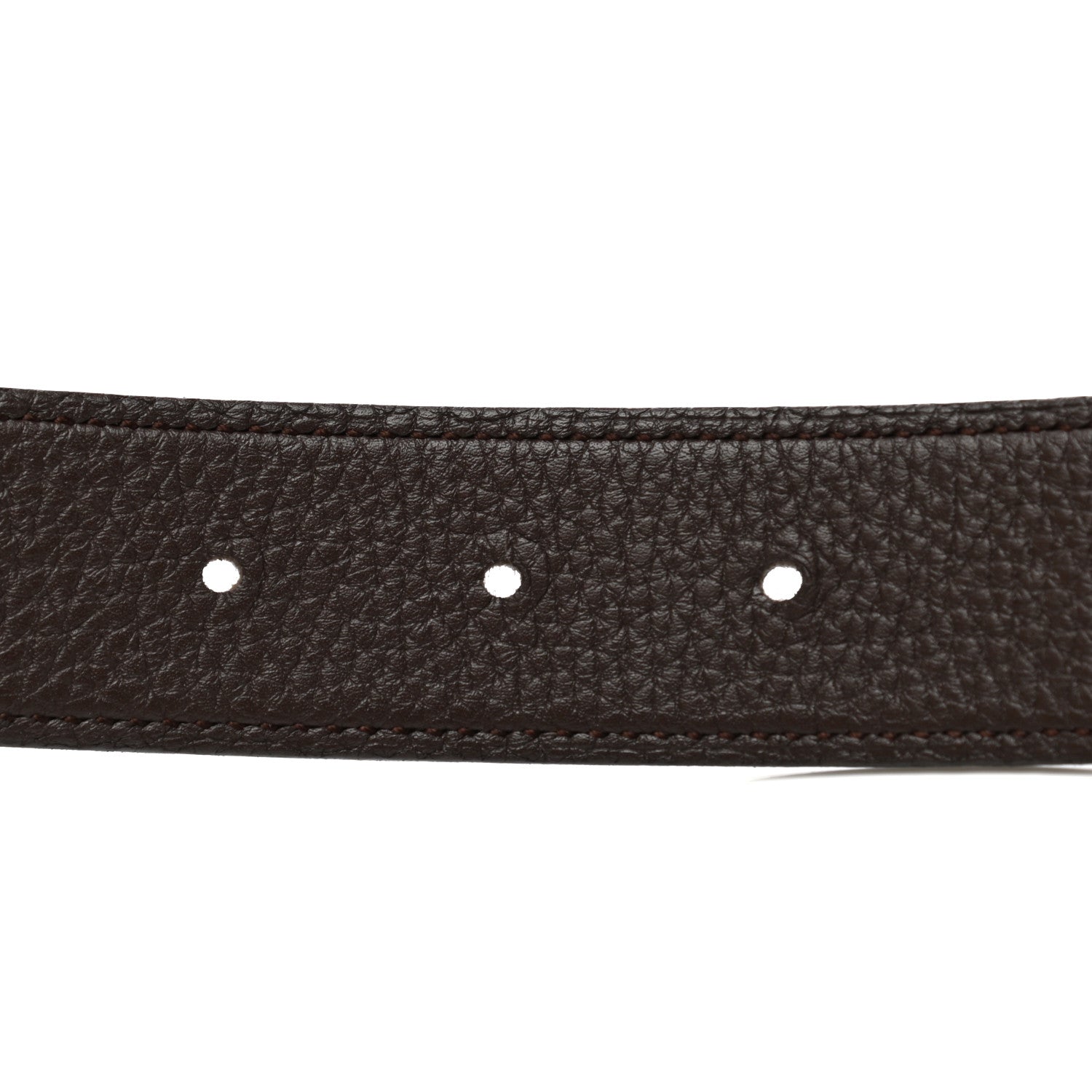 Hermes Box Togo 32mm H Belt Strap 80 Black Chocolate 4 of 7