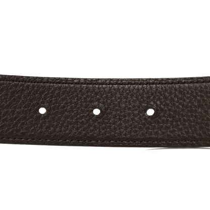 Hermes Box Togo 32mm H Belt Strap 80 Black Chocolate 4 of 7