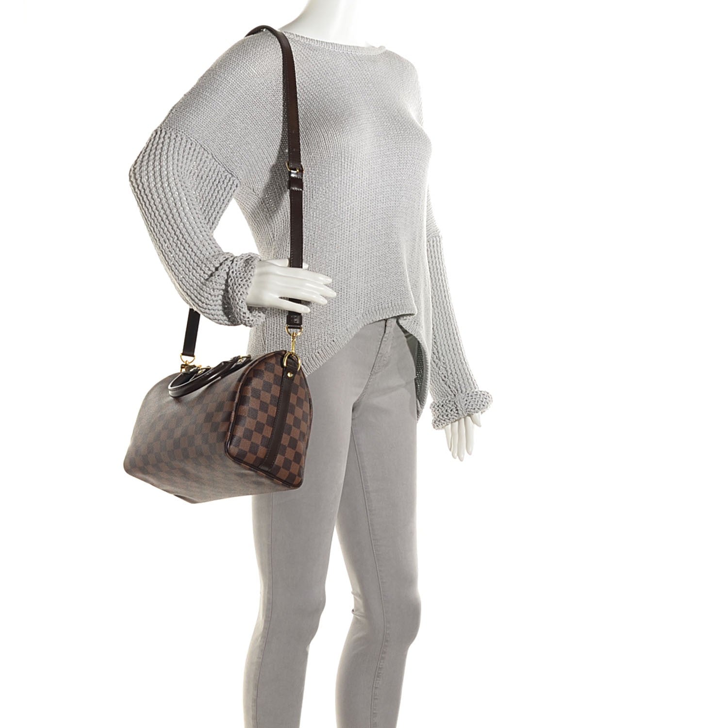 Louis Vuitton Damier Ebene Speedy Bandouliere 25 2 of 9