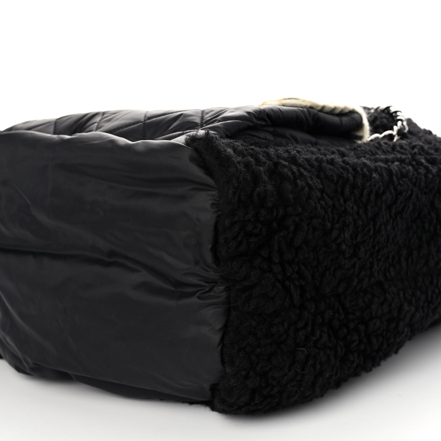 Wool Nylon Quilted Coco Neige Tote Black