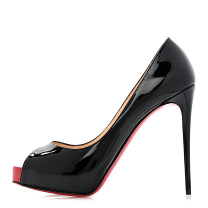 Christian Louboutin Patent New Very Prive 120 Pumps 37.5 Black Red 1 of 9