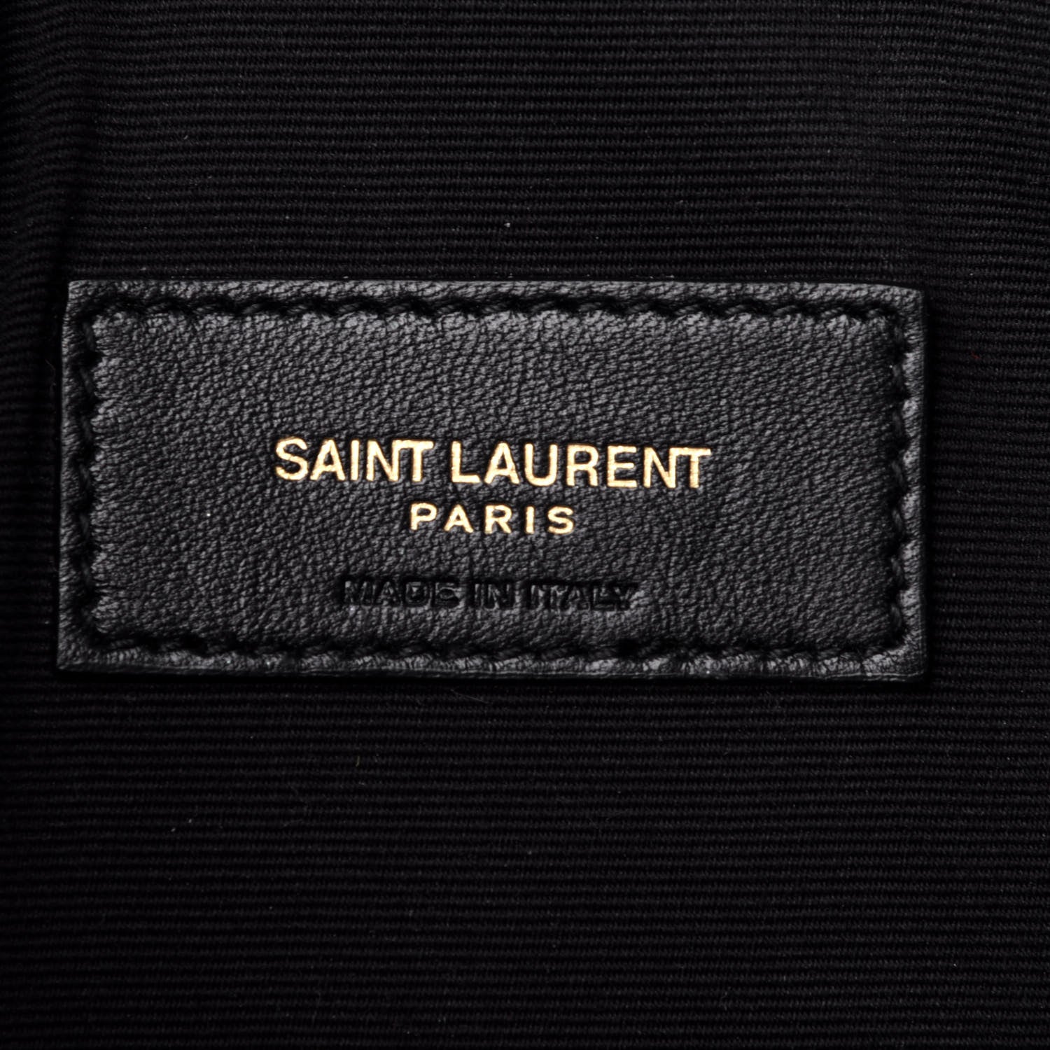 Saint Laurent Calfskin Crocodile Embossed Uptown Monogram Clutch Black 6 of 16
