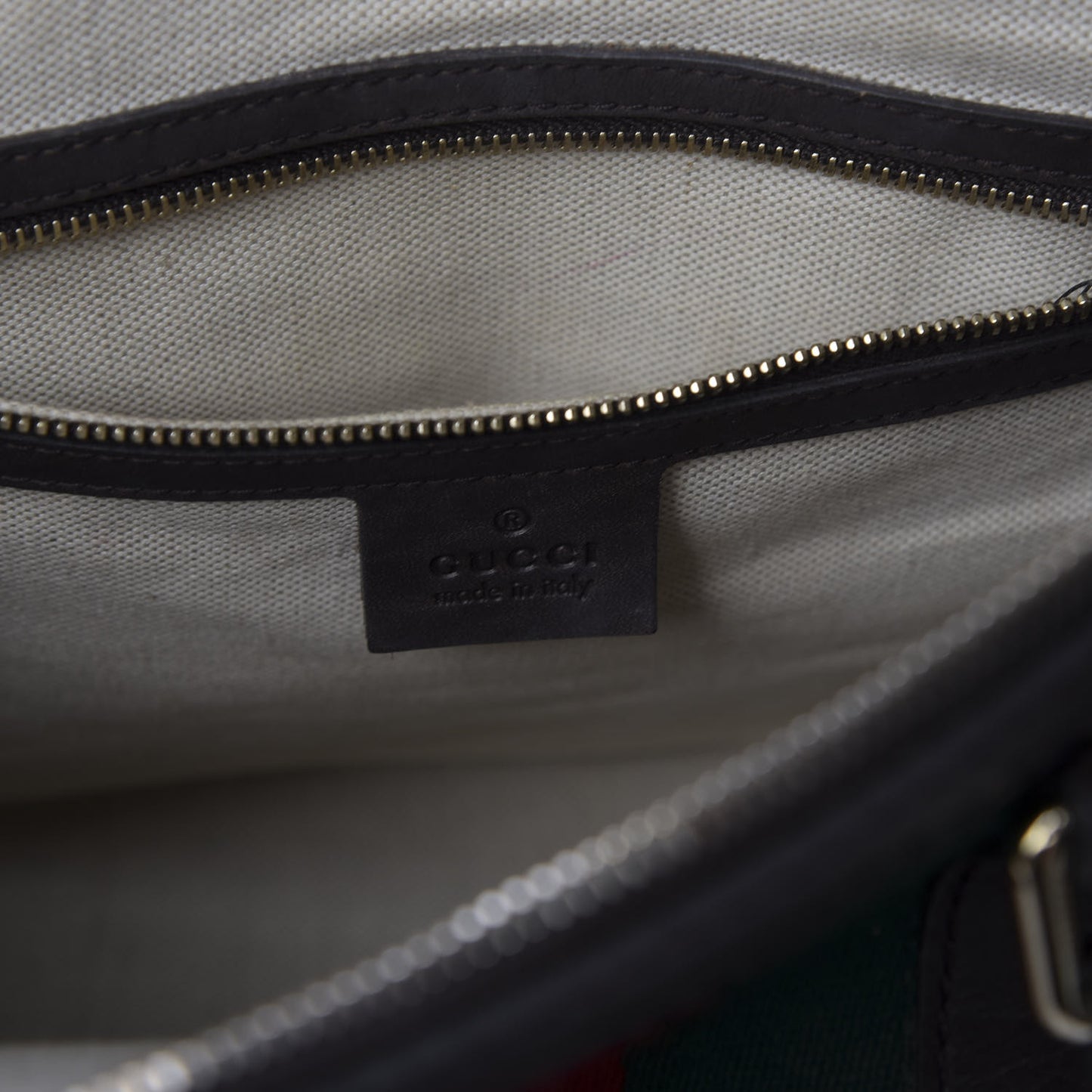 Monogram Vintage Web Medium Boston Dark Brown