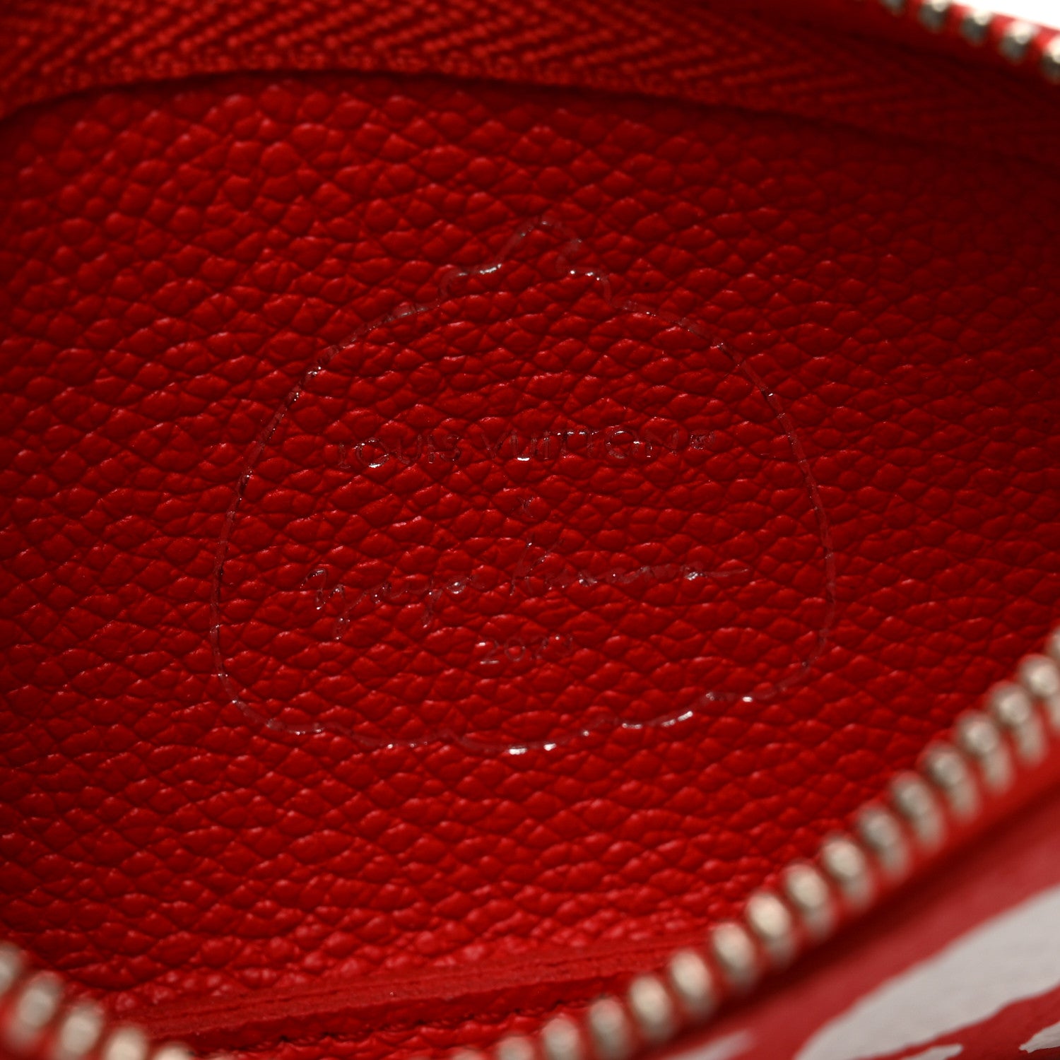 Louis Vuitton LV X YK Empreinte Infinity Dots Key Pouch Red White 7 of 8