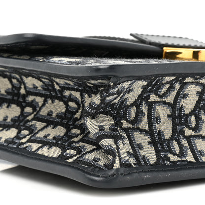 Christian Dior Oblique 30 Montaigne Flap Bag Blue 9 of 12