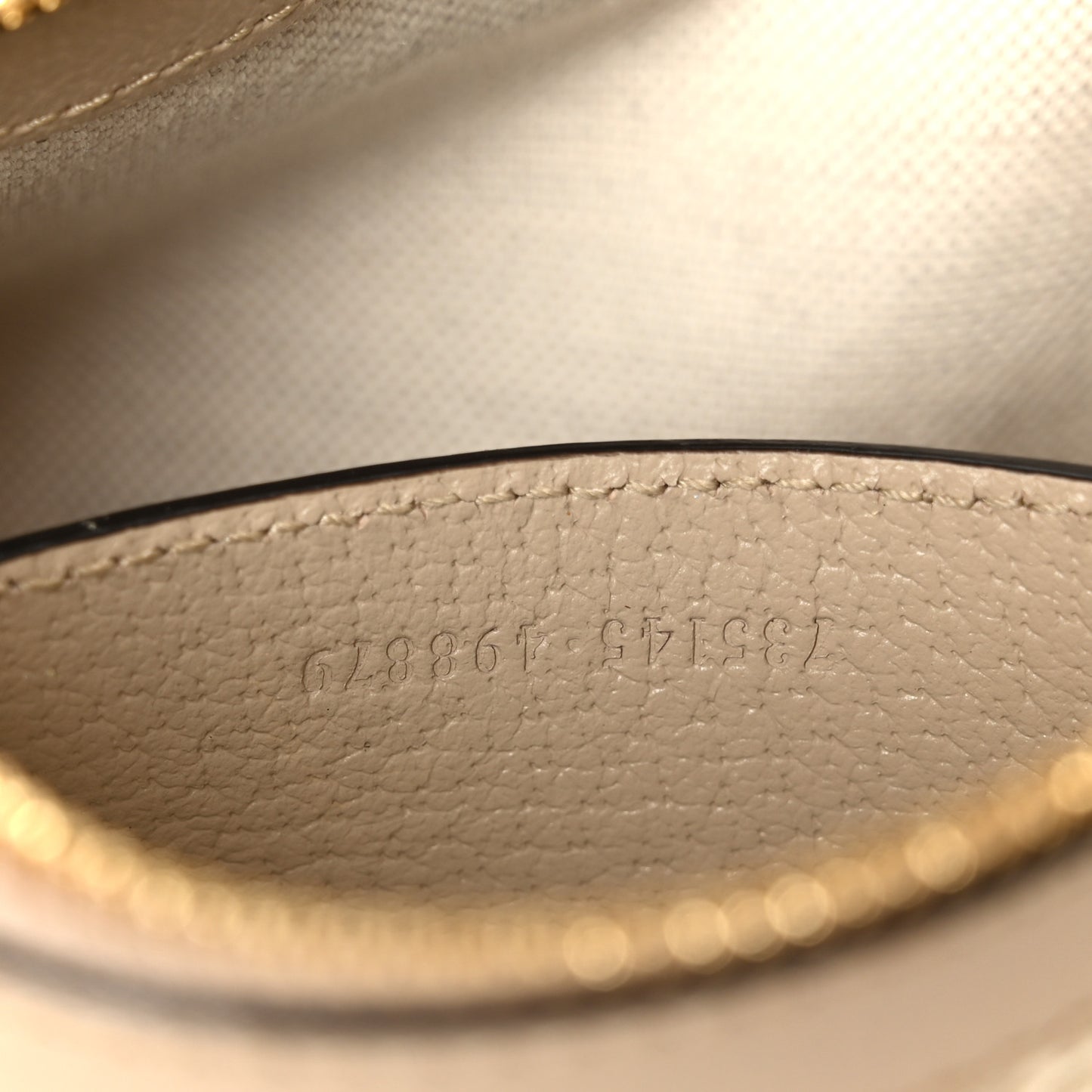 GG Supreme Monogram Textured Dollar Calfskin Small Ophidia Hobo Beige Mystic White Oatmeal