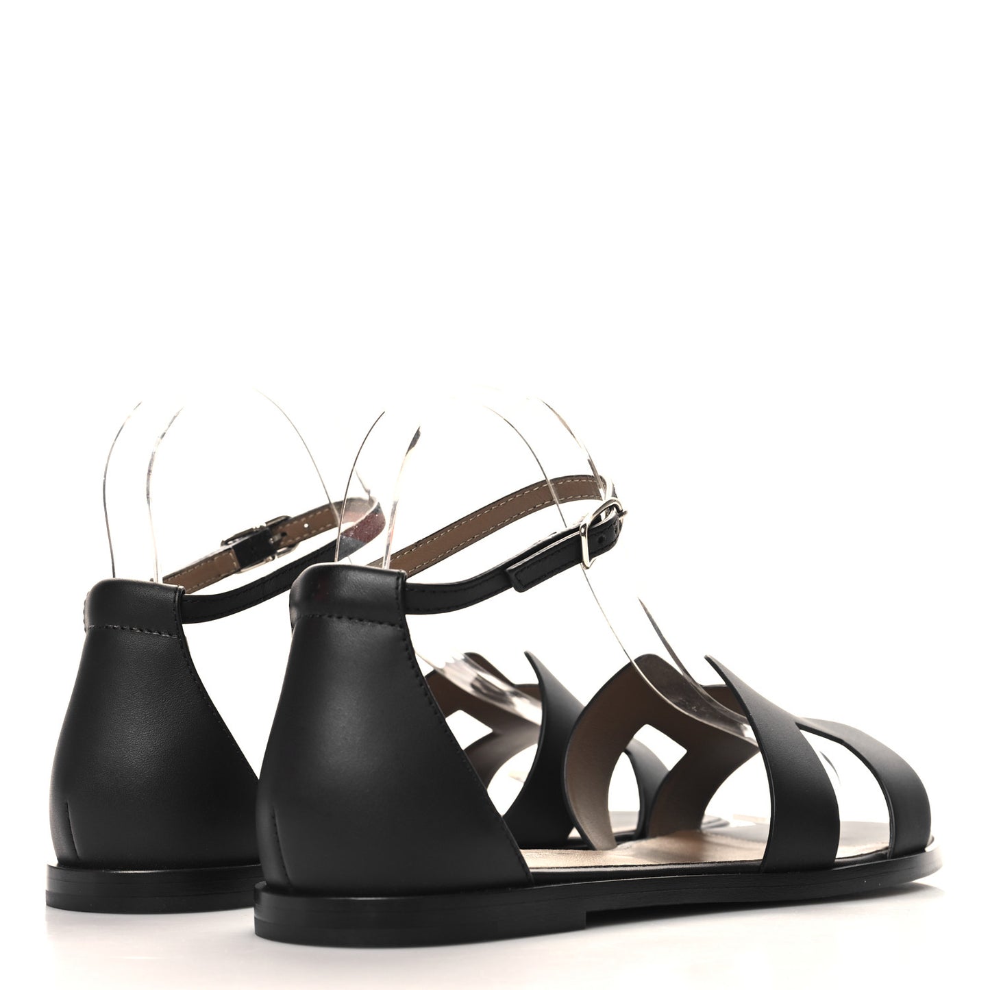 Calfskin Santorini Sandals 38.5 Black