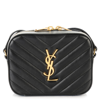 Saint Laurent Lambskin Chevron Small Classic Monogram Camera Bag Nero Black 1 of 7
