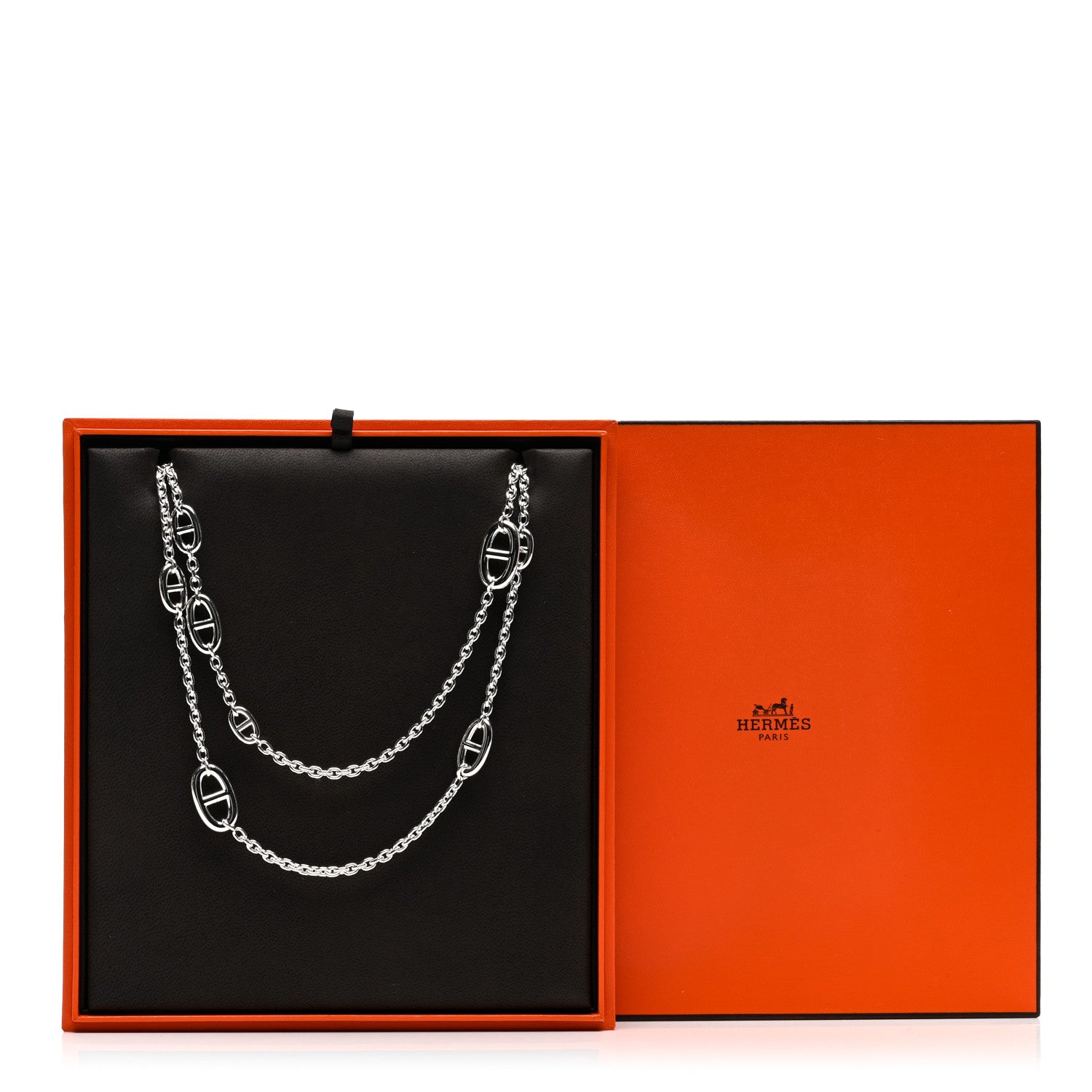 Hermes Sterling Silver Farandole Necklace 160 5 of 5