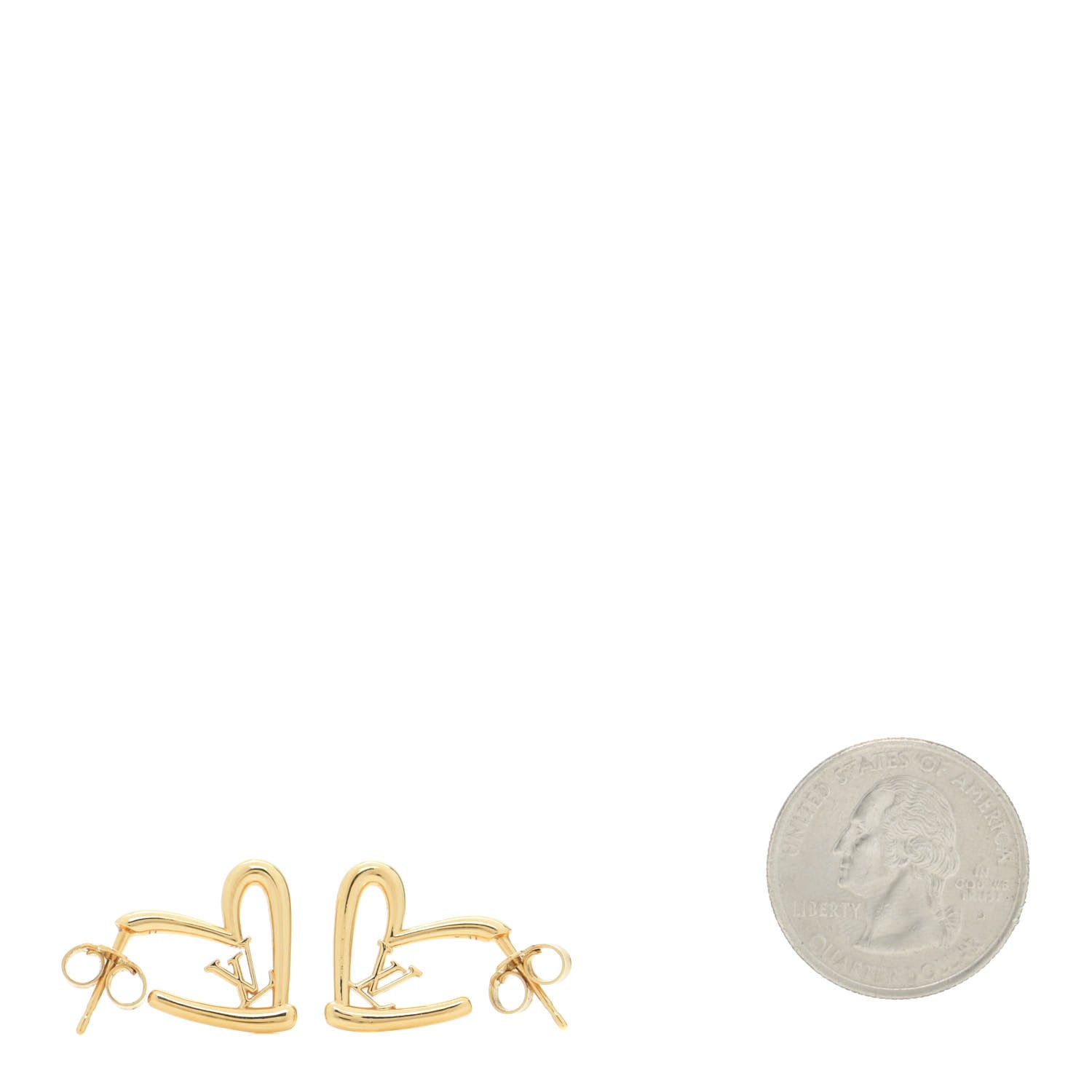 Louis Vuitton Fall In Love Heart Earrings PM Gold 3 of 10