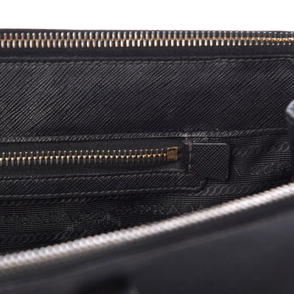 Prada Saffiano Large Galleria Double Zip Tote Black 12 of 19