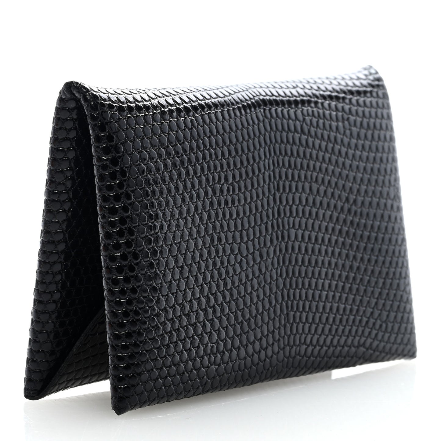 Lizard Calvi Card Case Black
