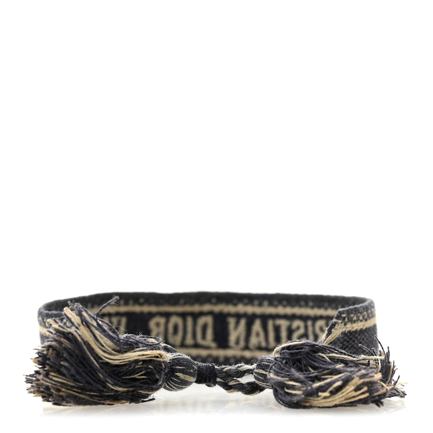 Christian Dior Woven Cotton J'Adior Friendship Bracelet Navy 3 of 5