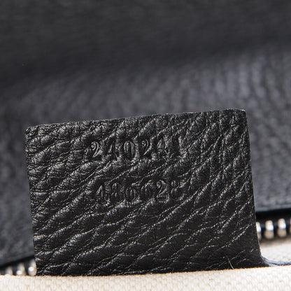 Gucci Rubber Guccissima Large New Bamboo Top Handle Bag Black 8 of 8