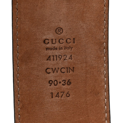 Gucci Guccissima Signature Interlocking G 40mm Belt 90 36 Black 3 of 7