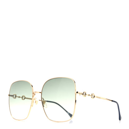Gucci Metal Horsebit Square Frame Sunglasses GG0879S Grey 1 of 9