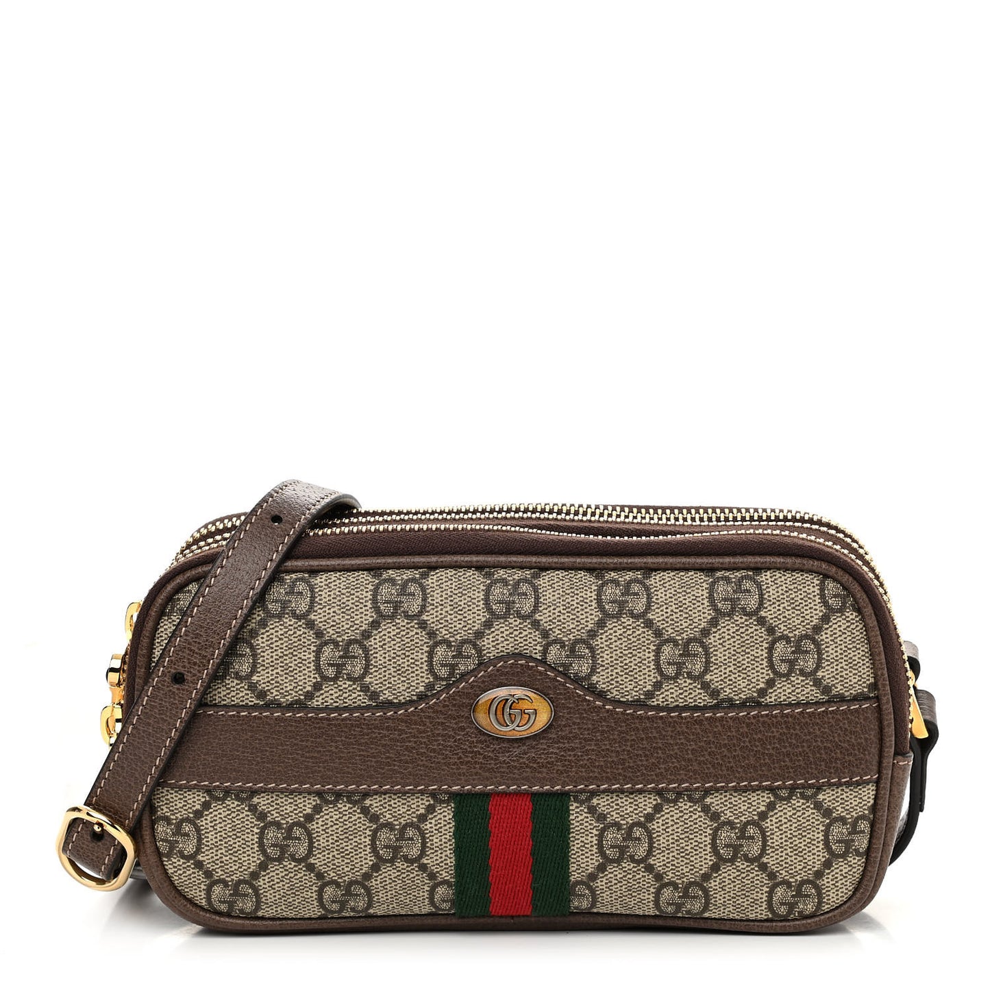 GG Supreme Monogram Web Mini Ophidia GG Bag Brown