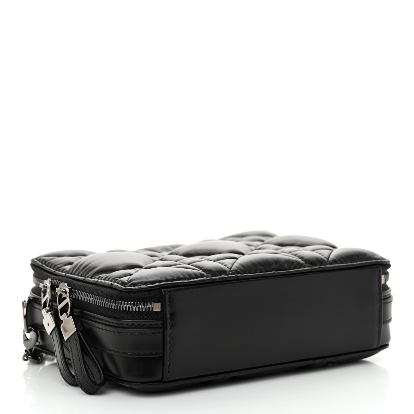 Calfskin Macrocannage Caro Box Bag Black