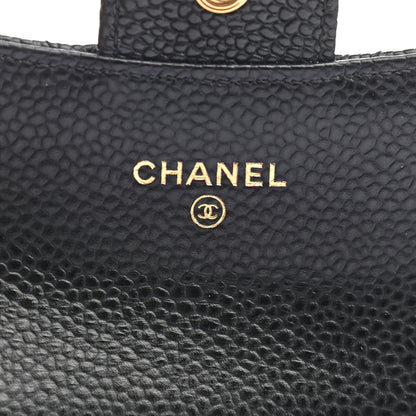 Chanel Caviar Quilted Flap Card Holder Wallet Black 6 of 8