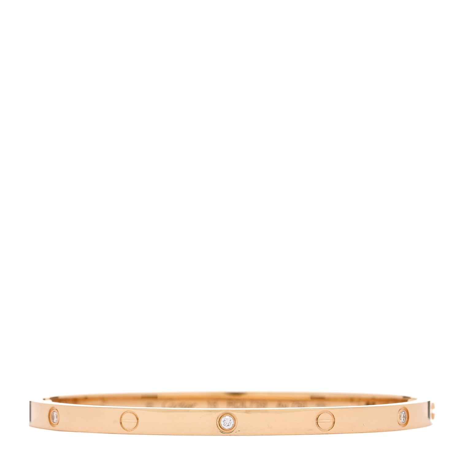 Cartier 18K Yellow Gold 6 Diamond Small LOVE Bracelet 16 1 of 9