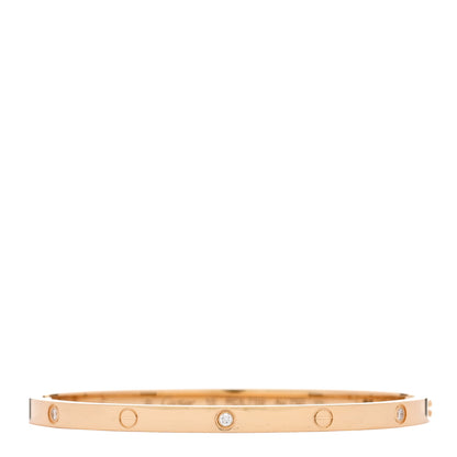 Cartier 18K Yellow Gold 6 Diamond Small LOVE Bracelet 16 1 of 9