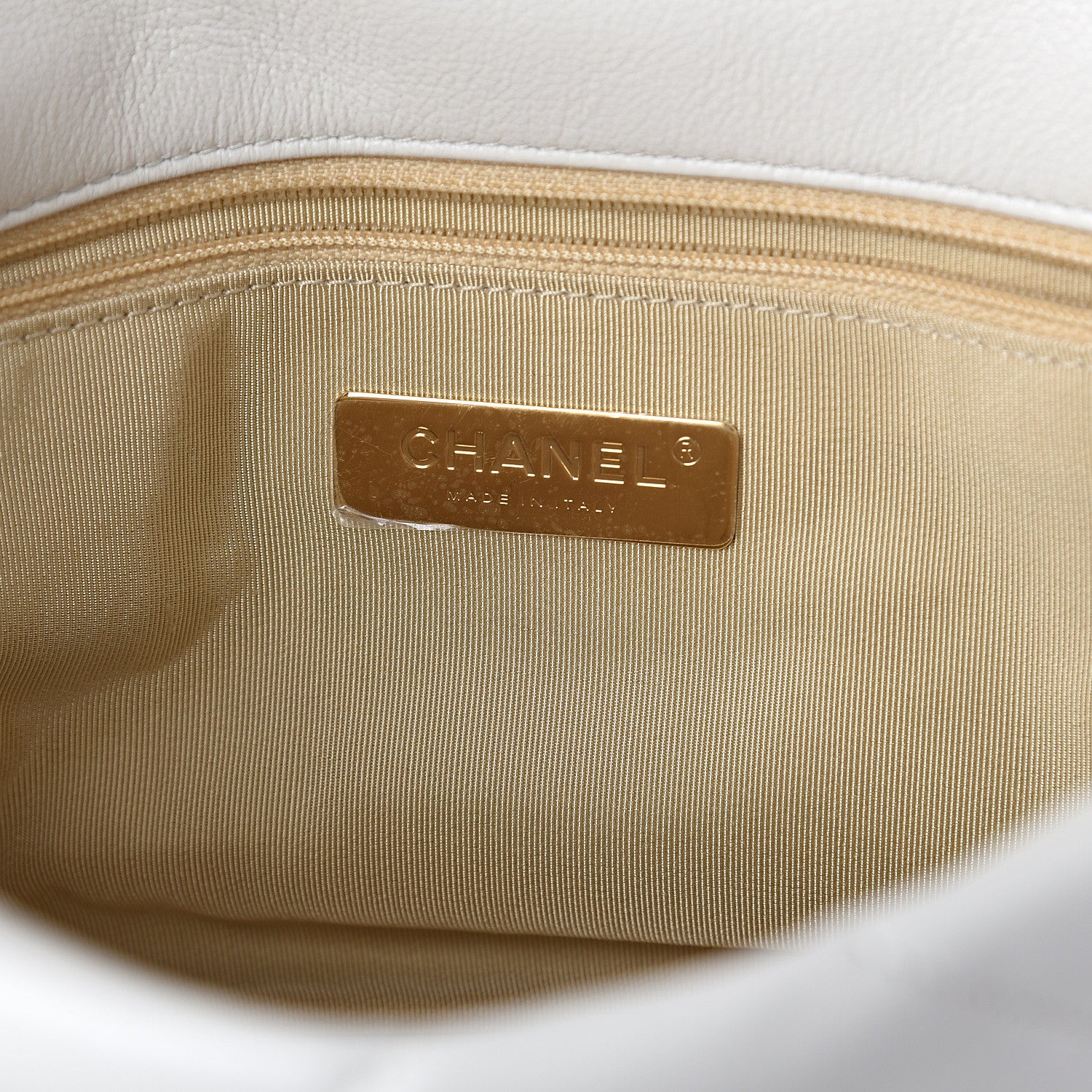 Chanel Goatskin Quilted Medium 19 Flap White 5 of 8