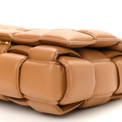 Bottega Veneta Lambskin Maxi Intreccio Padded Chain Cassette Crossbody Bag Caramel 9 of 9