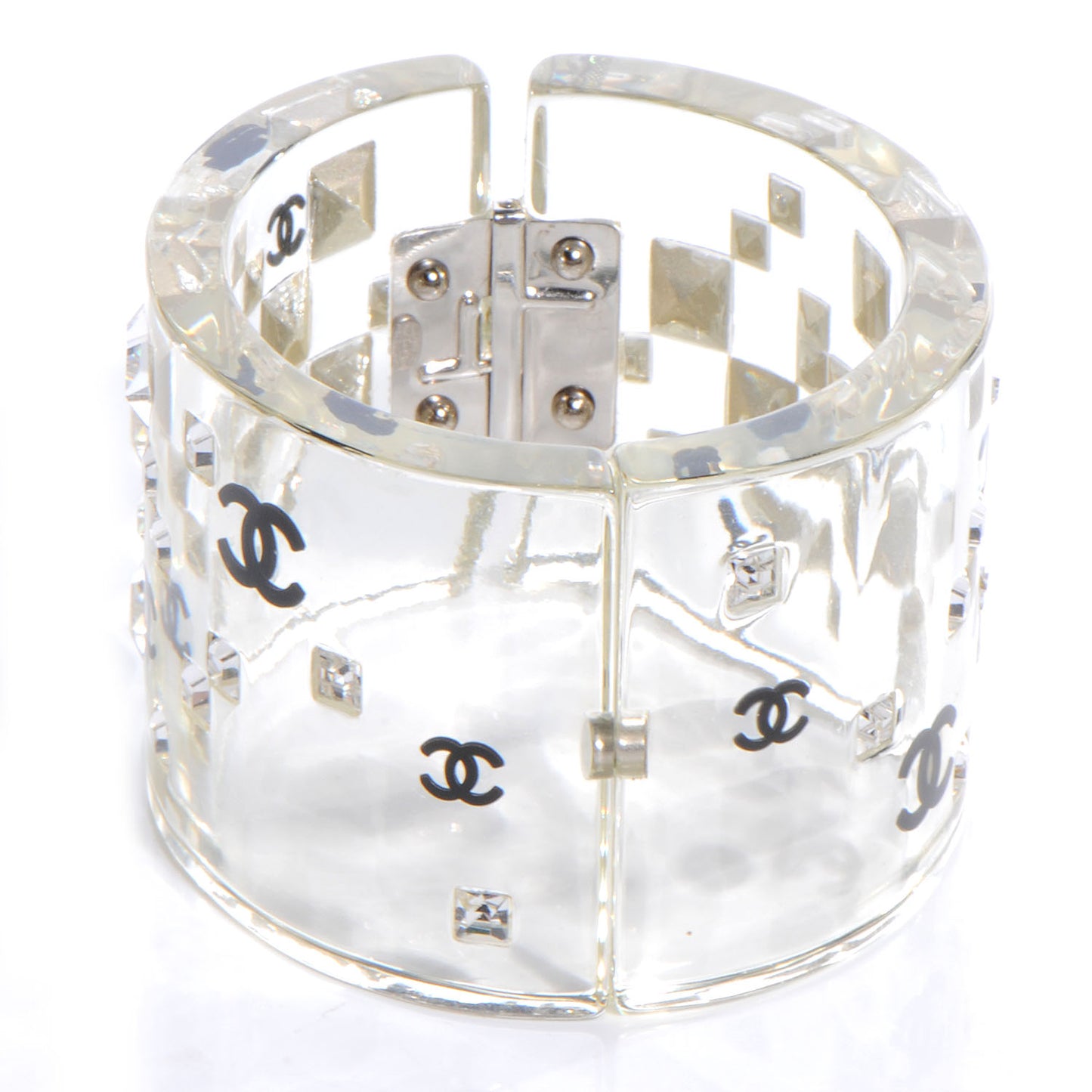Resin CC Crystal Large Cuff Clear