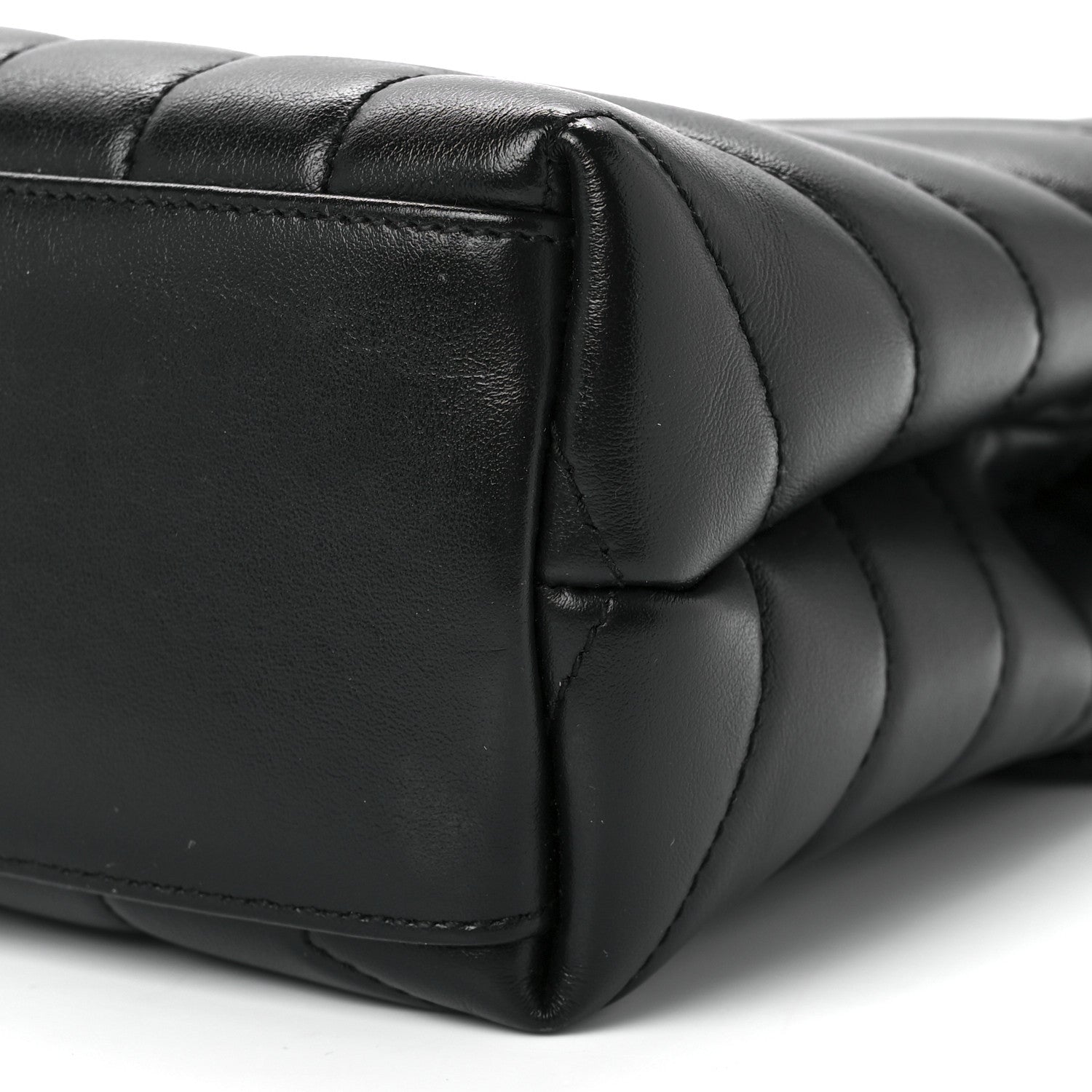 Saint Laurent Calfskin Y Quilted Monogram Monochrome Small Loulou Chain Satchel Black 12 of 15