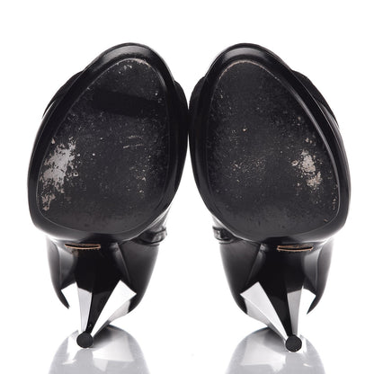 Gucci Nappa Kid Scamosciato Elastic Olimpia Open Toe Booties 40 Black 7 of 11
