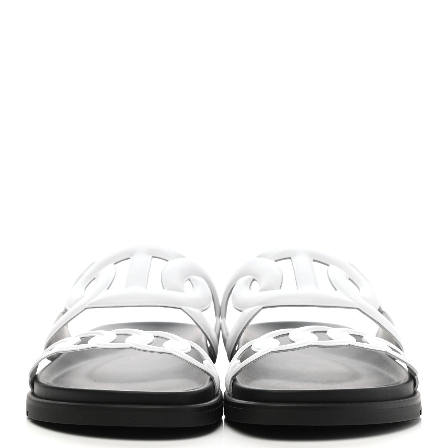 Hermes Nappa Extra Sandals 38.5 White 2 of 8