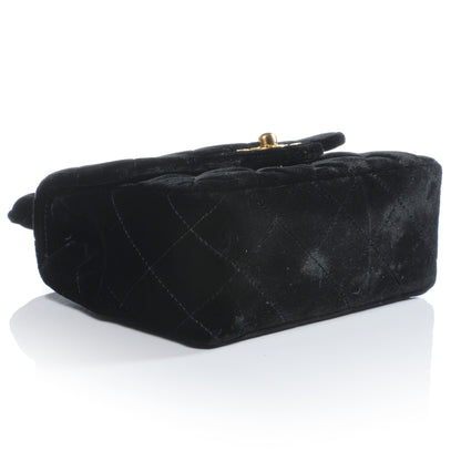 Chanel Velvet Micro Mini Kelly Flap Bag Black 4 of 9