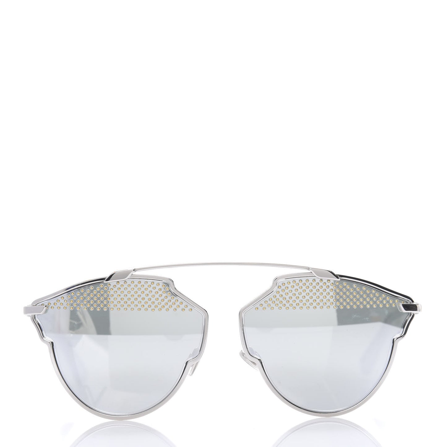 Studded So Real Sunglasses Silver White