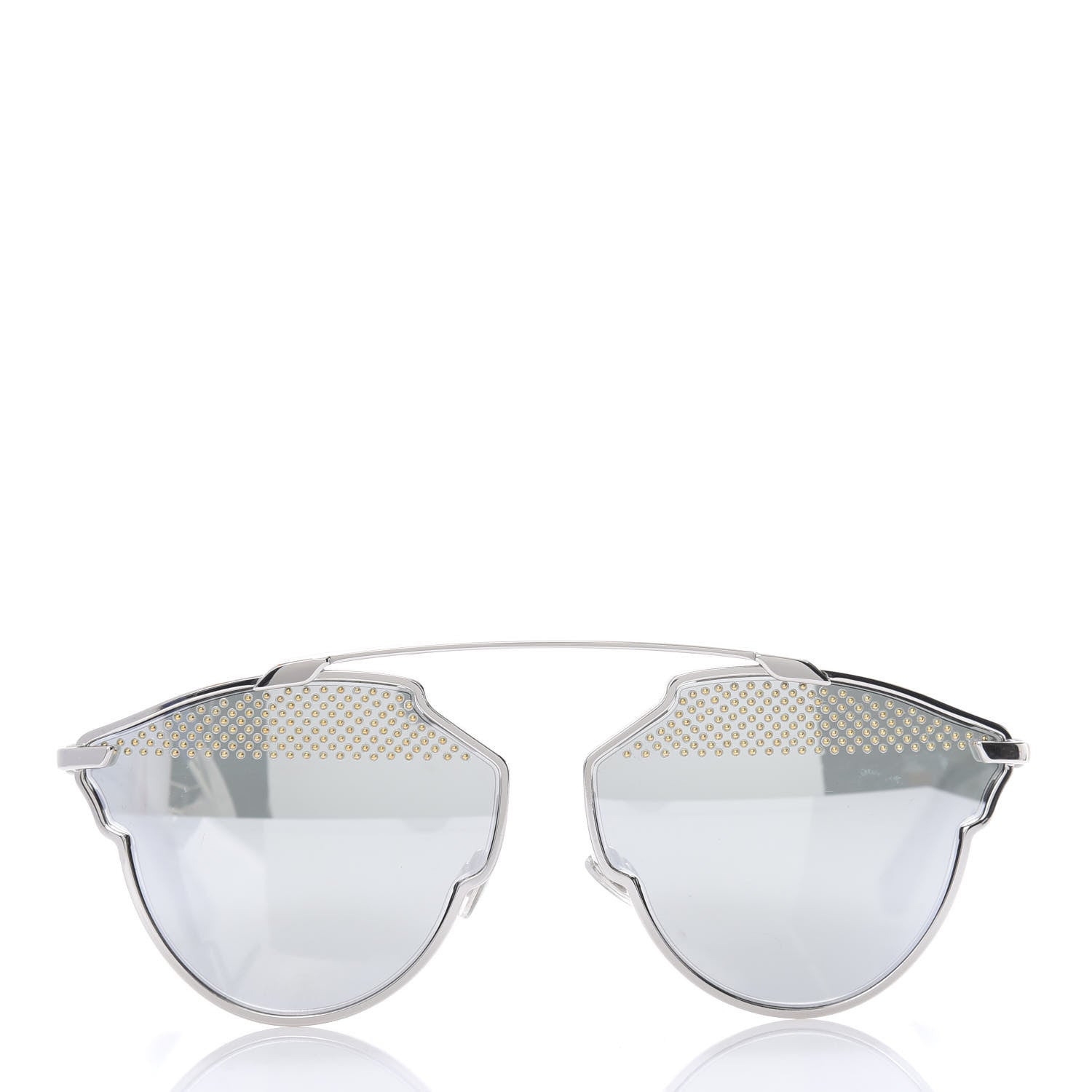 Christian Dior Studded So Real Sunglasses Silver White 2 of 9