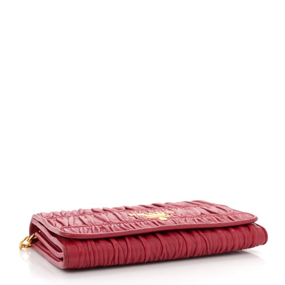 Prada Nappa Gaufre Wallet On Chain Fuoco 4 of 10