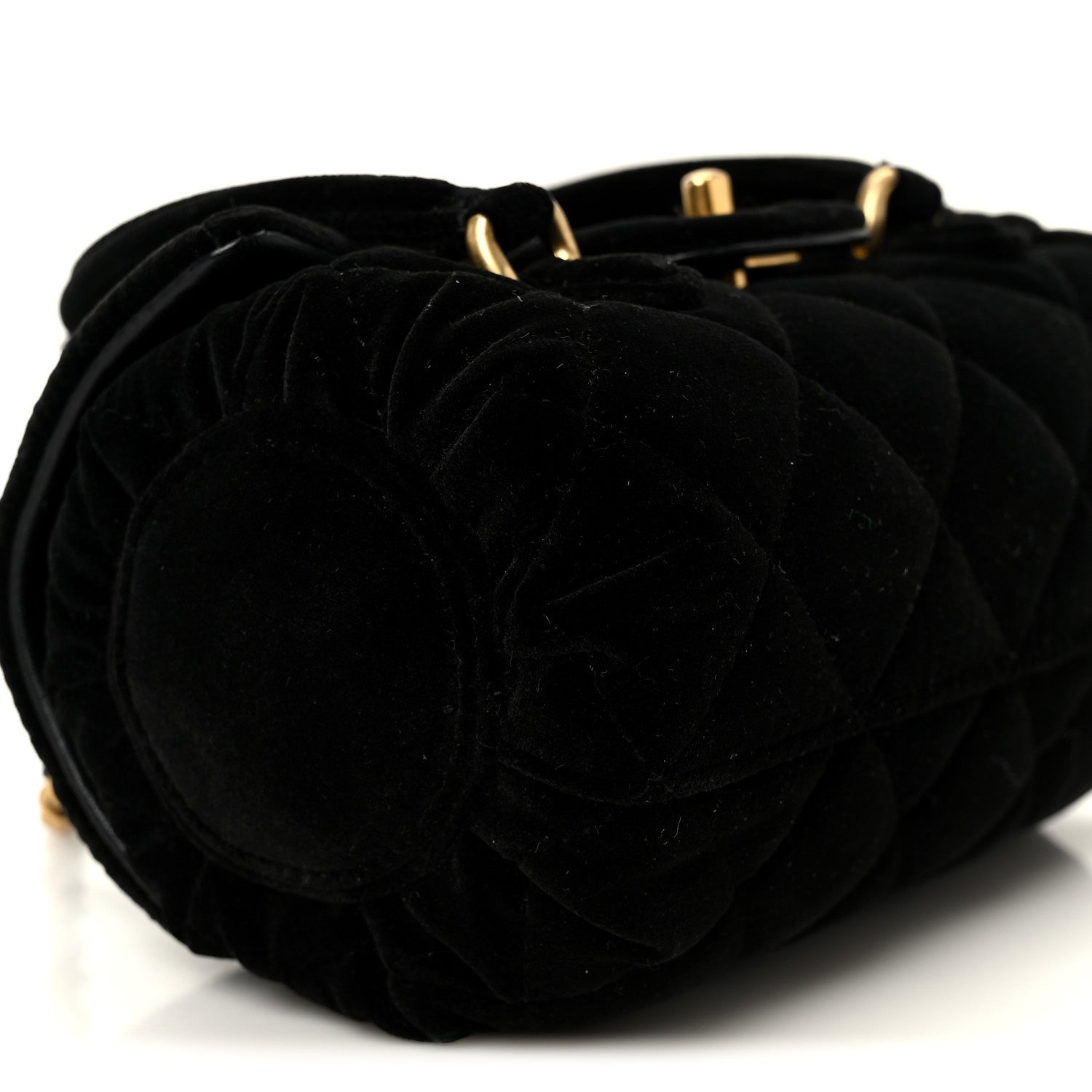 Chanel Velvet Quilted Mini Top Handle Flap Black 11 of 13