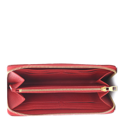 Louis Vuitton Empreinte Blooming Flowers Clemence Wallet Marine Rouge 5 of 8