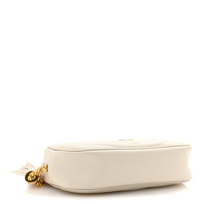 Saint Laurent Grain De Poudre Matelasse Monogram Mini Lou Camera Bag Crema Soft 4 of 10