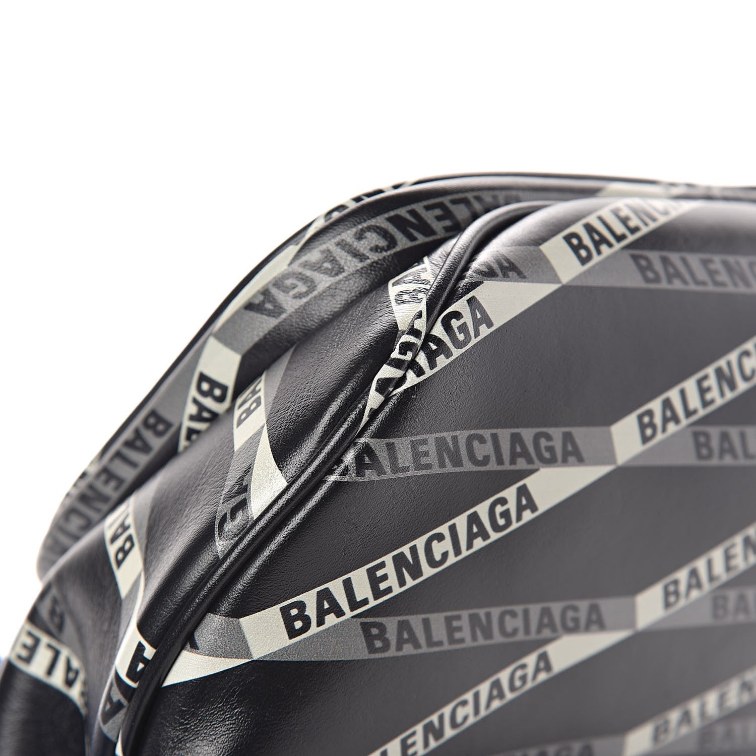 Balenciaga Smooth Calfskin Losange Monogram Explorer Belt Bag Black Grey 7 of 8