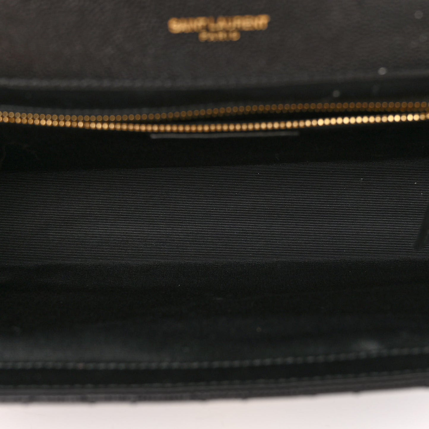 Grain De Poudre Textured Mixed Matelasse Large Triquilt Monogram Satchel Black