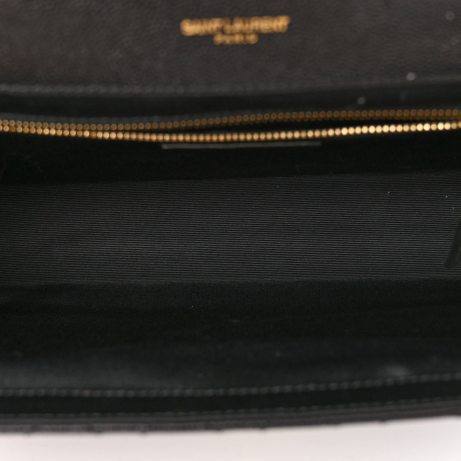 Saint Laurent Grain De Poudre Textured Mixed Matelasse Large Triquilt Monogram Satchel Black 5 of 11