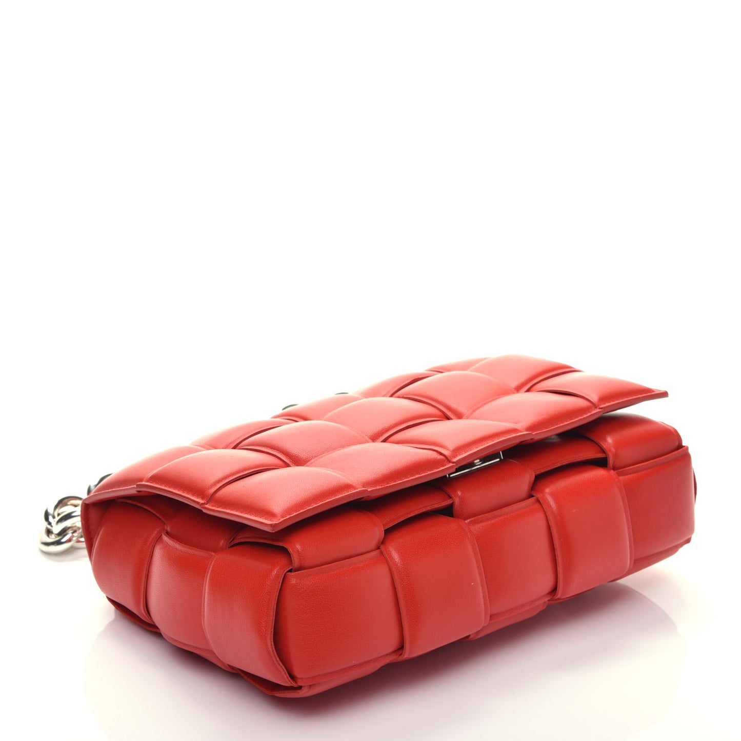 Lambskin Maxi Intreccio Padded Chain Cassette Crossbody Bag Nail Polish